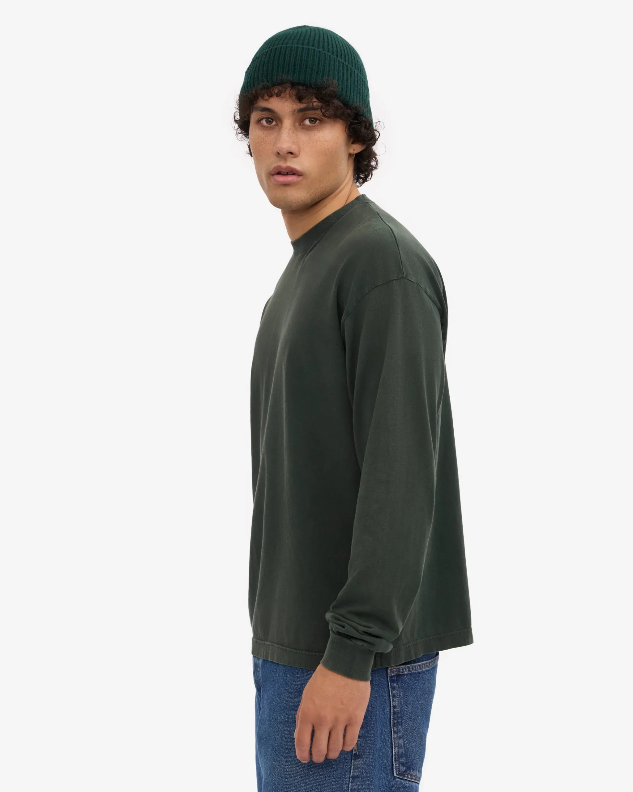 Oversized Organic LS T-Shirt - Midnight Forest