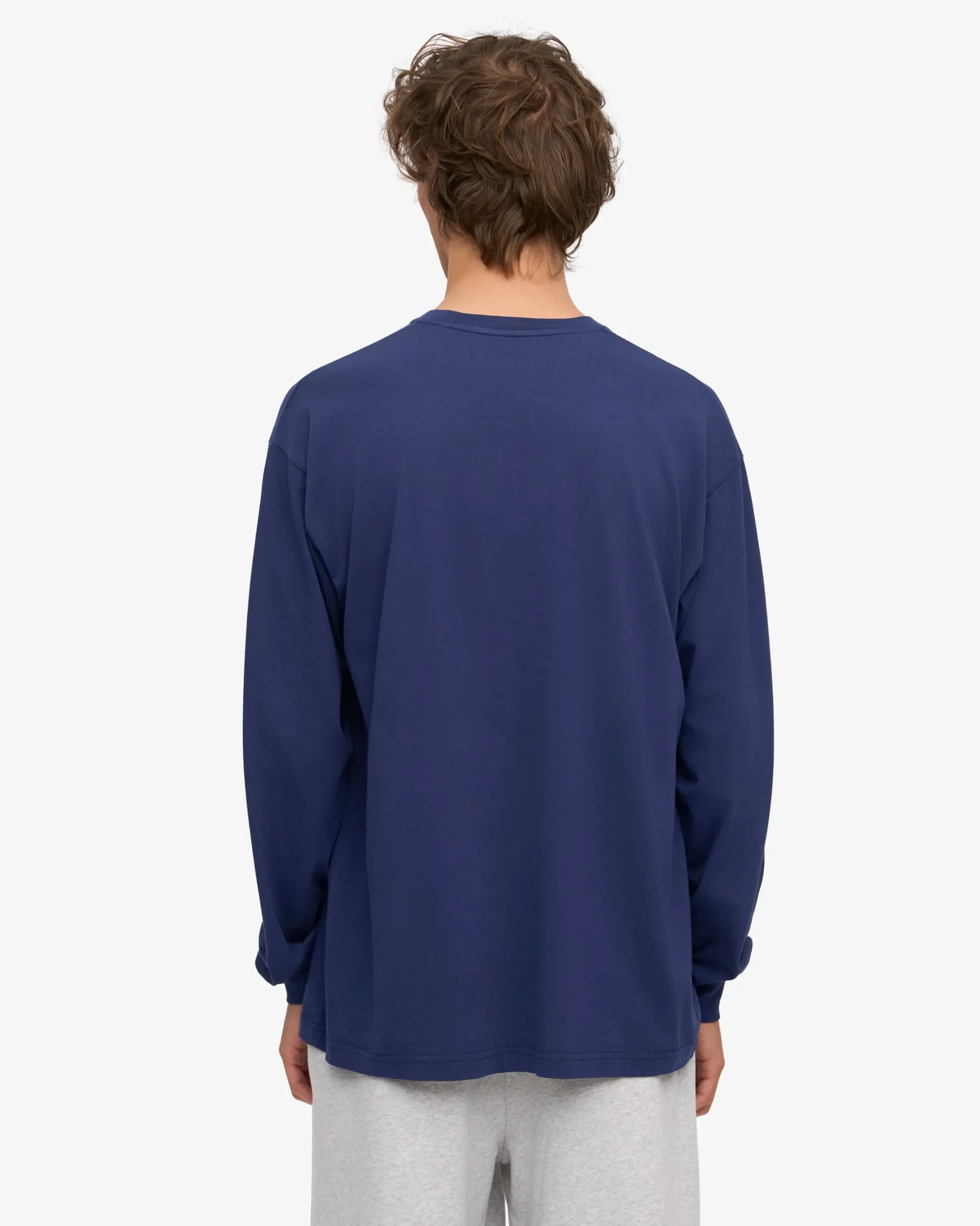 Oversized Organic LS T-Shirt - Marine Blue