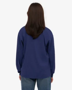 Oversized Organic LS T-Shirt - Marine Blue