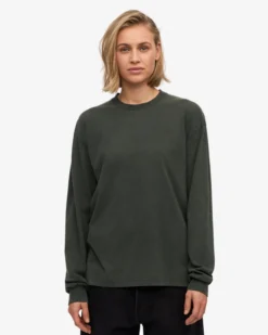 Oversized Organic LS T-Shirt - Midnight Forest