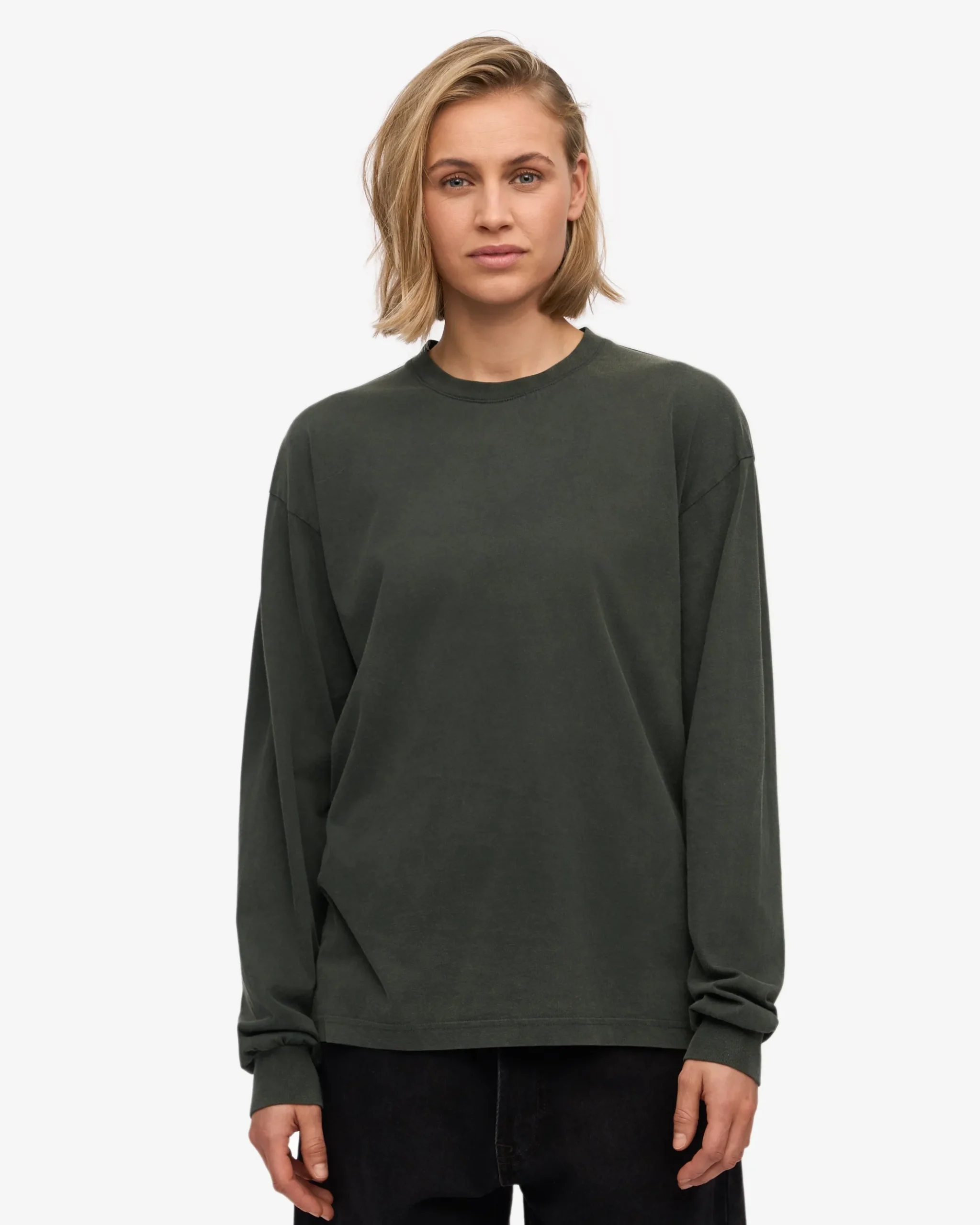 Oversized Organic LS T-Shirt - Midnight Forest