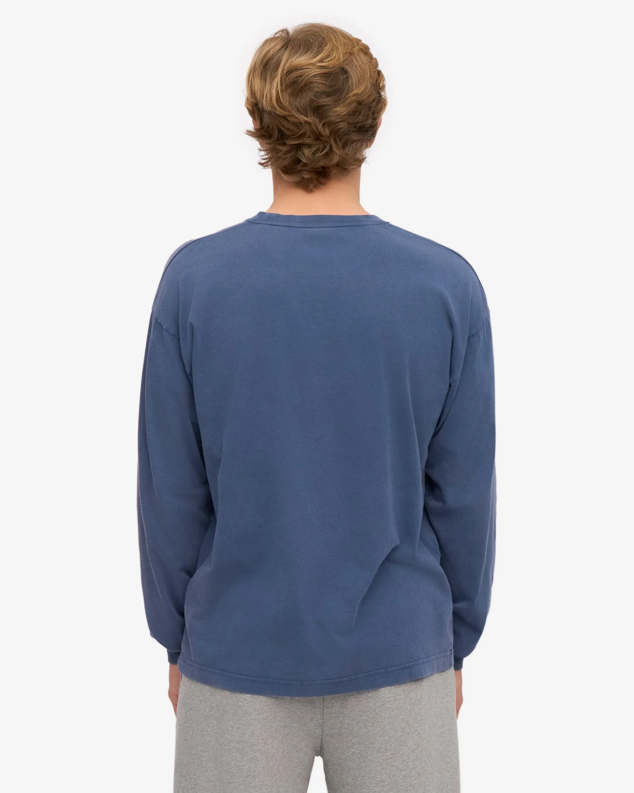 Oversized Organic LS T-Shirt - Neptune Blue