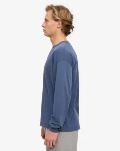 Oversized Organic LS T-Shirt - Neptune Blue