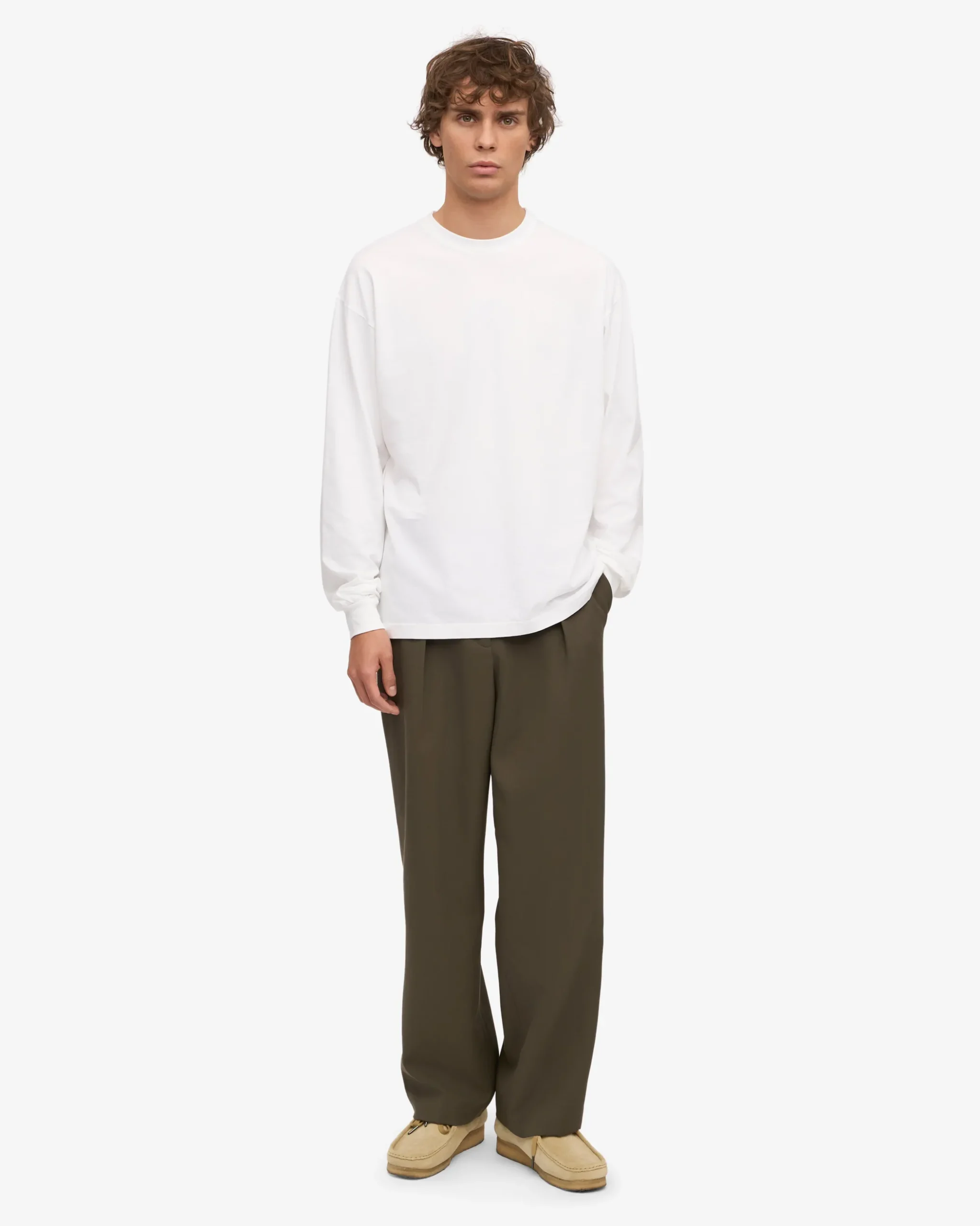 Oversized Organic LS T-Shirt - Optical White