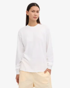 Oversized Organic LS T-Shirt - Optical White