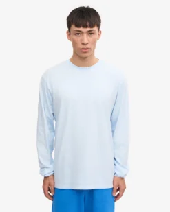 Oversized Organic LS T-Shirt - Polar Blue