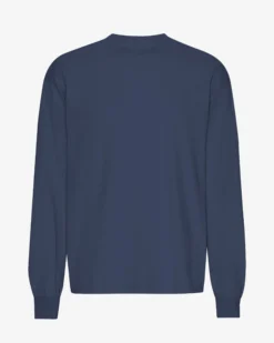 Oversized Organic LS T-Shirt - Petrol Blue