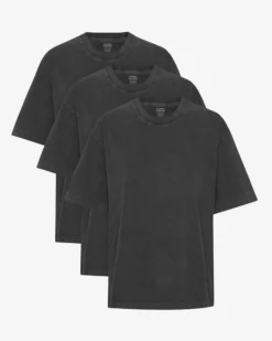 Oversized Organic T-Shirt - Faded Black (3-Pack)