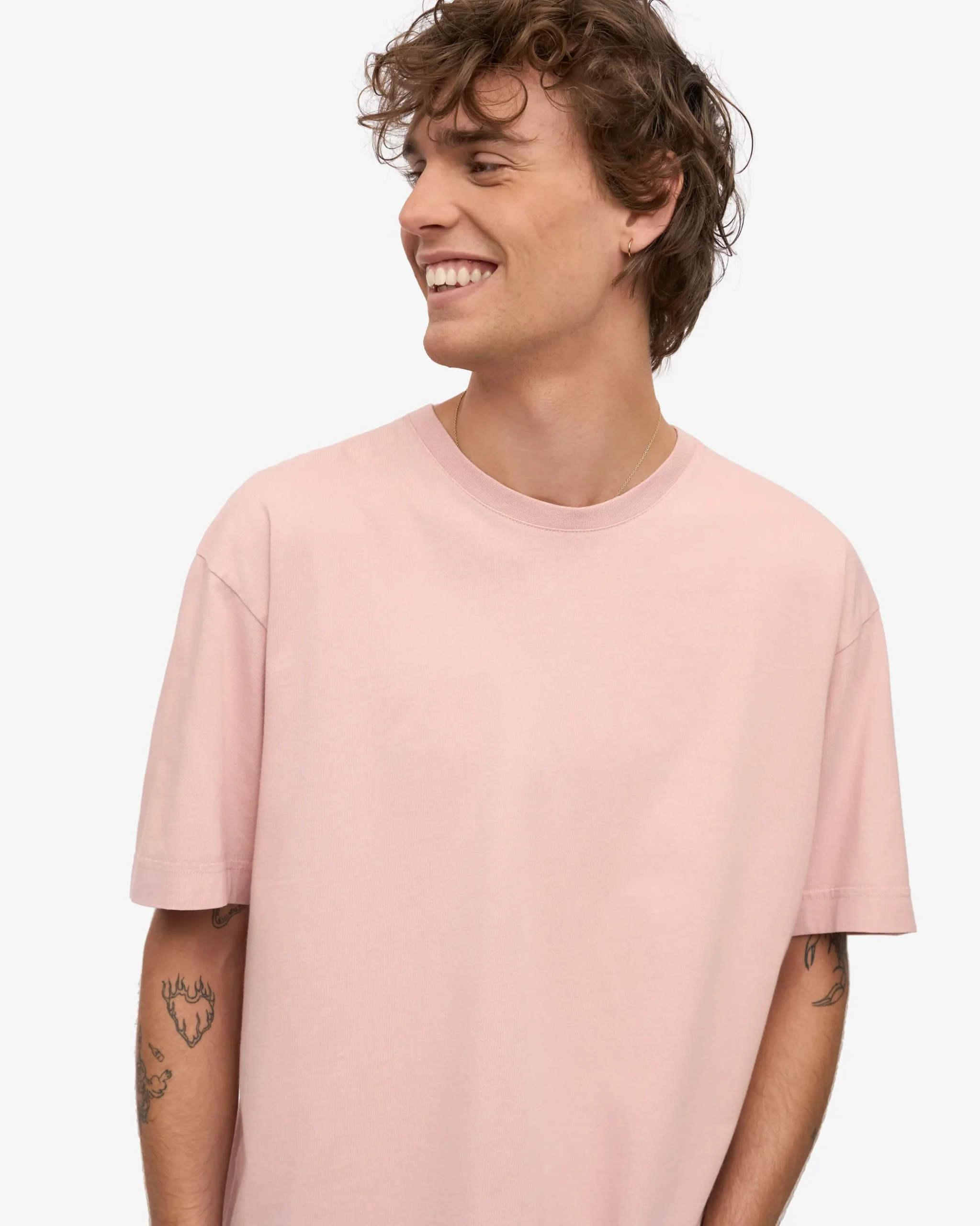 Oversized Organic T-Shirt - Faded Pink