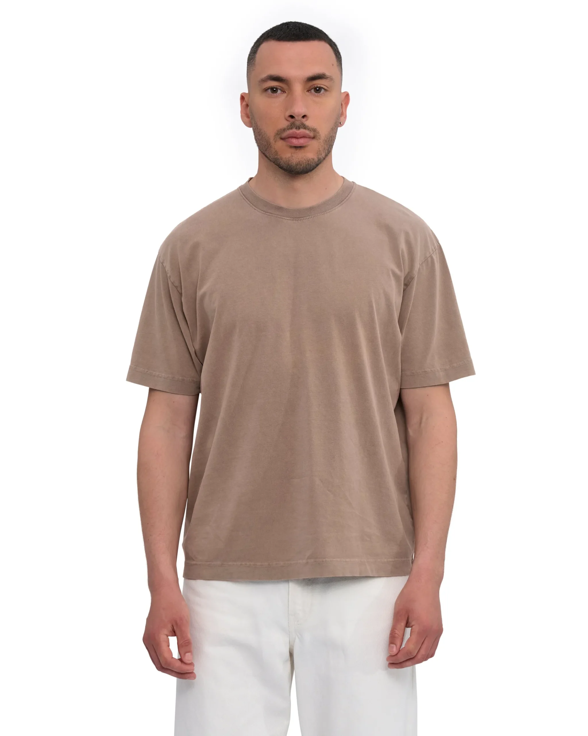 Oversized Organic T-Shirt - Faded Khaki