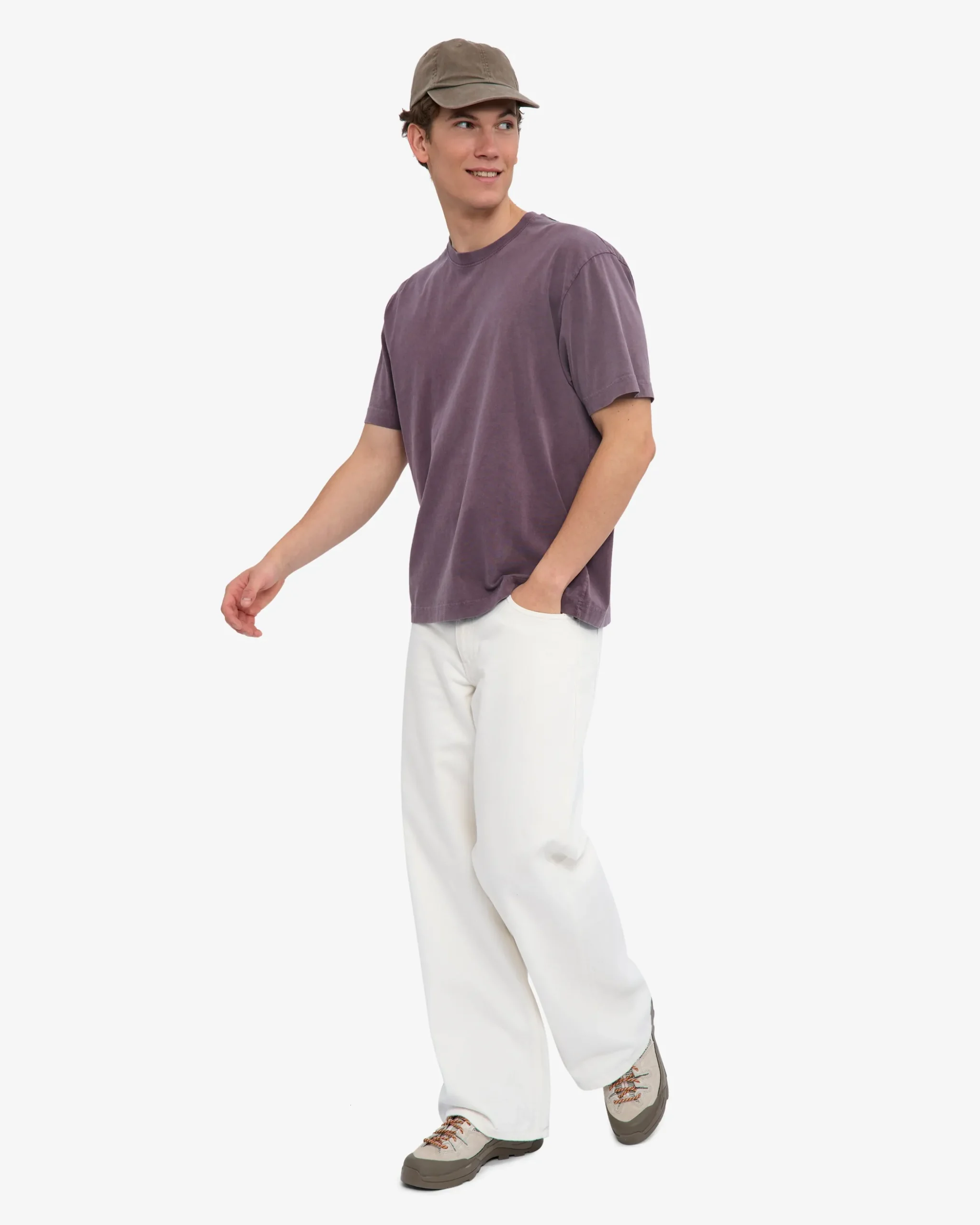 Oversized Organic T-Shirt - Faded Grape