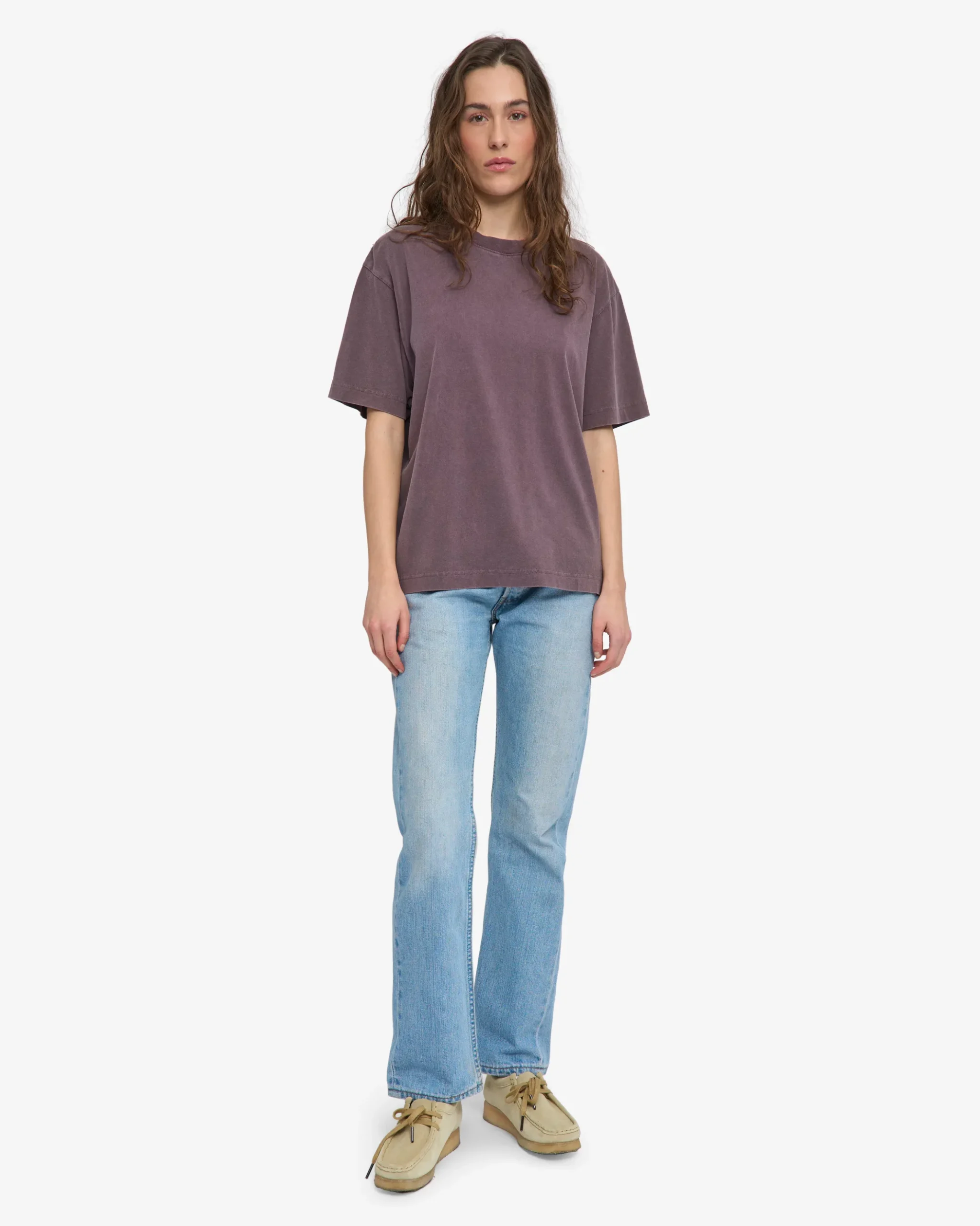 Oversized Organic T-Shirt - Faded Grape