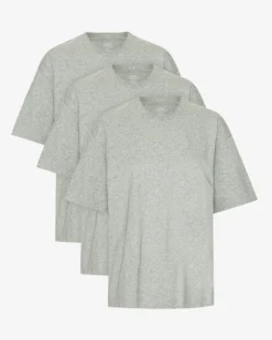 Oversized Organic T-Shirt - Heather Grey (3-Pack)