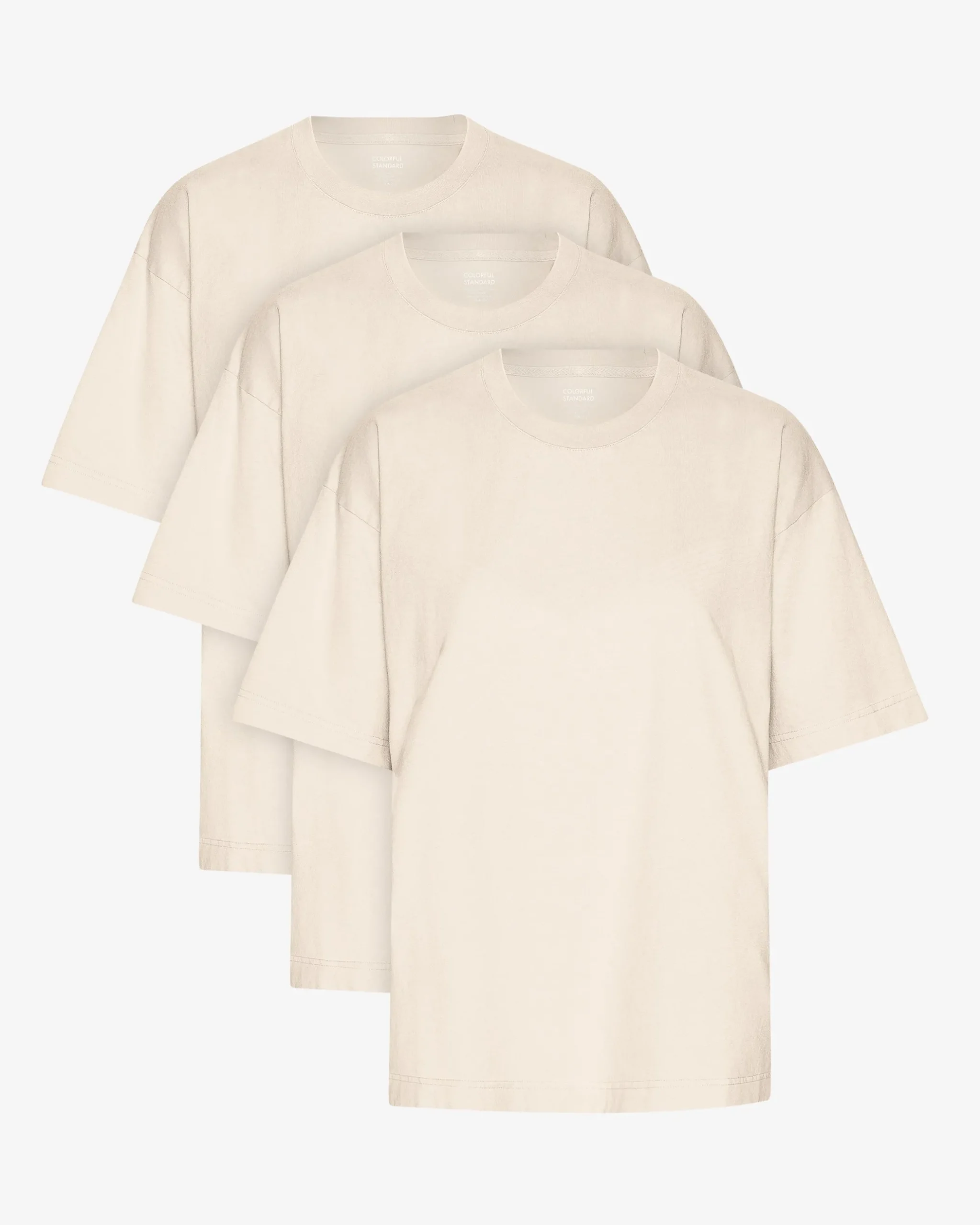 Oversized Organic T-Shirt - Ivory White (3-Pack)