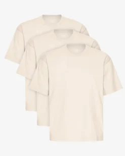 Oversized Organic T-Shirt - Ivory White (3-Pack)