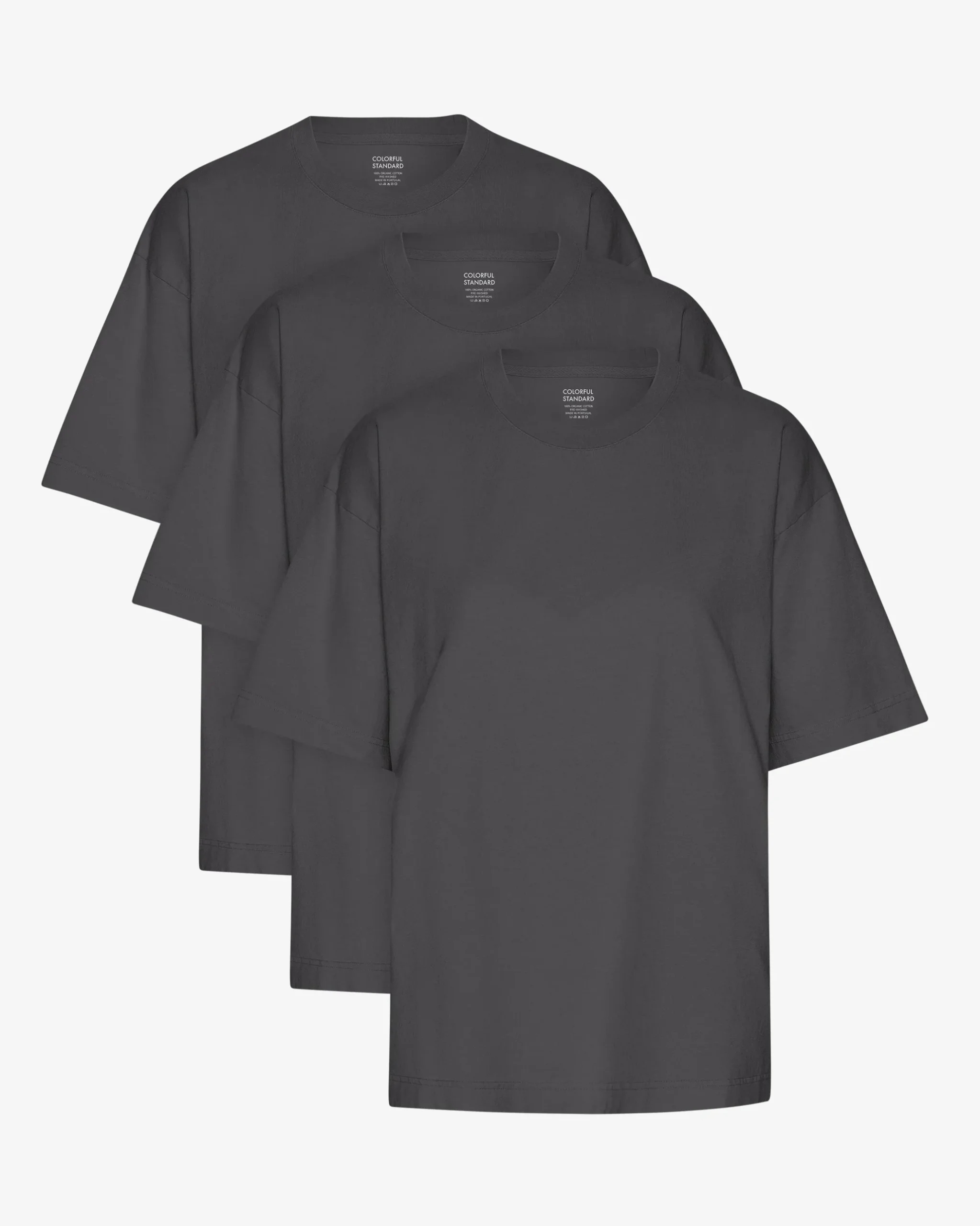 Oversized Organic T-Shirt - Lava Grey (3-Pack)