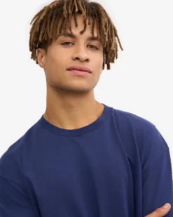 Oversized Organic T-Shirt - Marine Blue