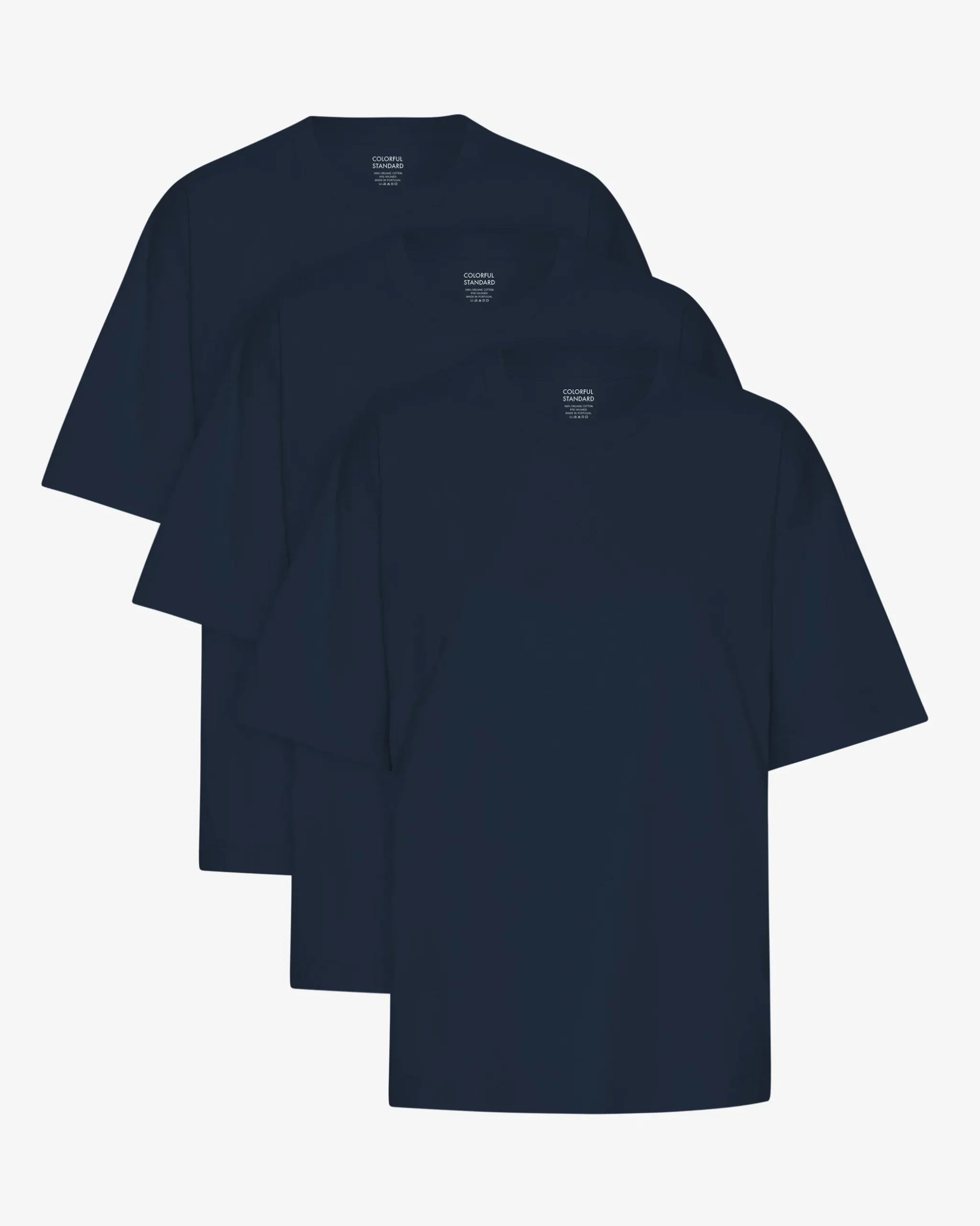 Oversized Organic T-Shirt - Navy Blue (3-Pack)