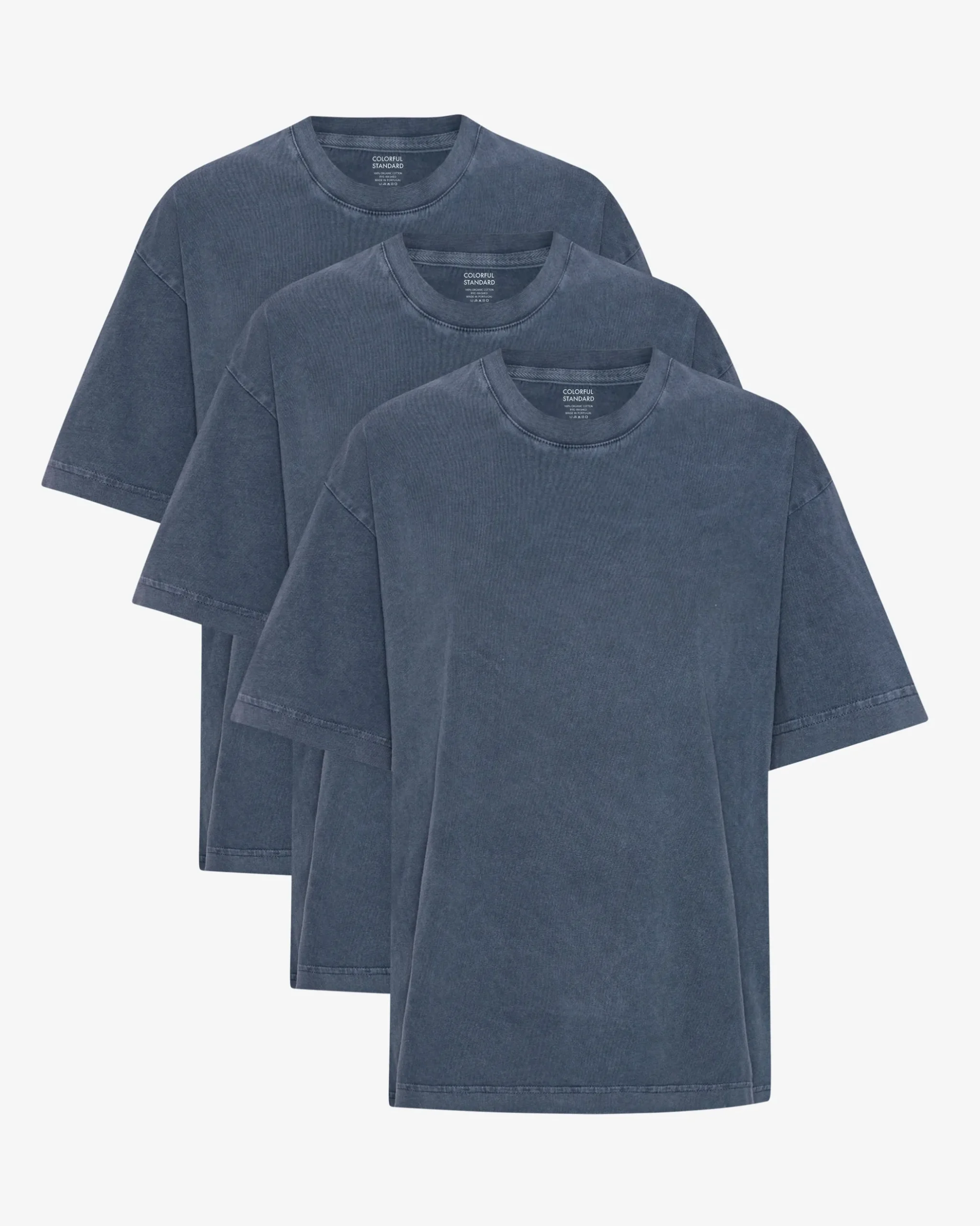 Oversized Organic T-Shirt - Neptune Blue (3-Pack)