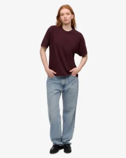 Oversized Organic T-Shirt - Oxblood Red (3-Pack)