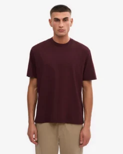 Oversized Organic T-Shirt - Oxblood Red