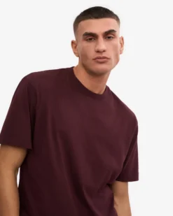 Oversized Organic T-Shirt - Oxblood Red