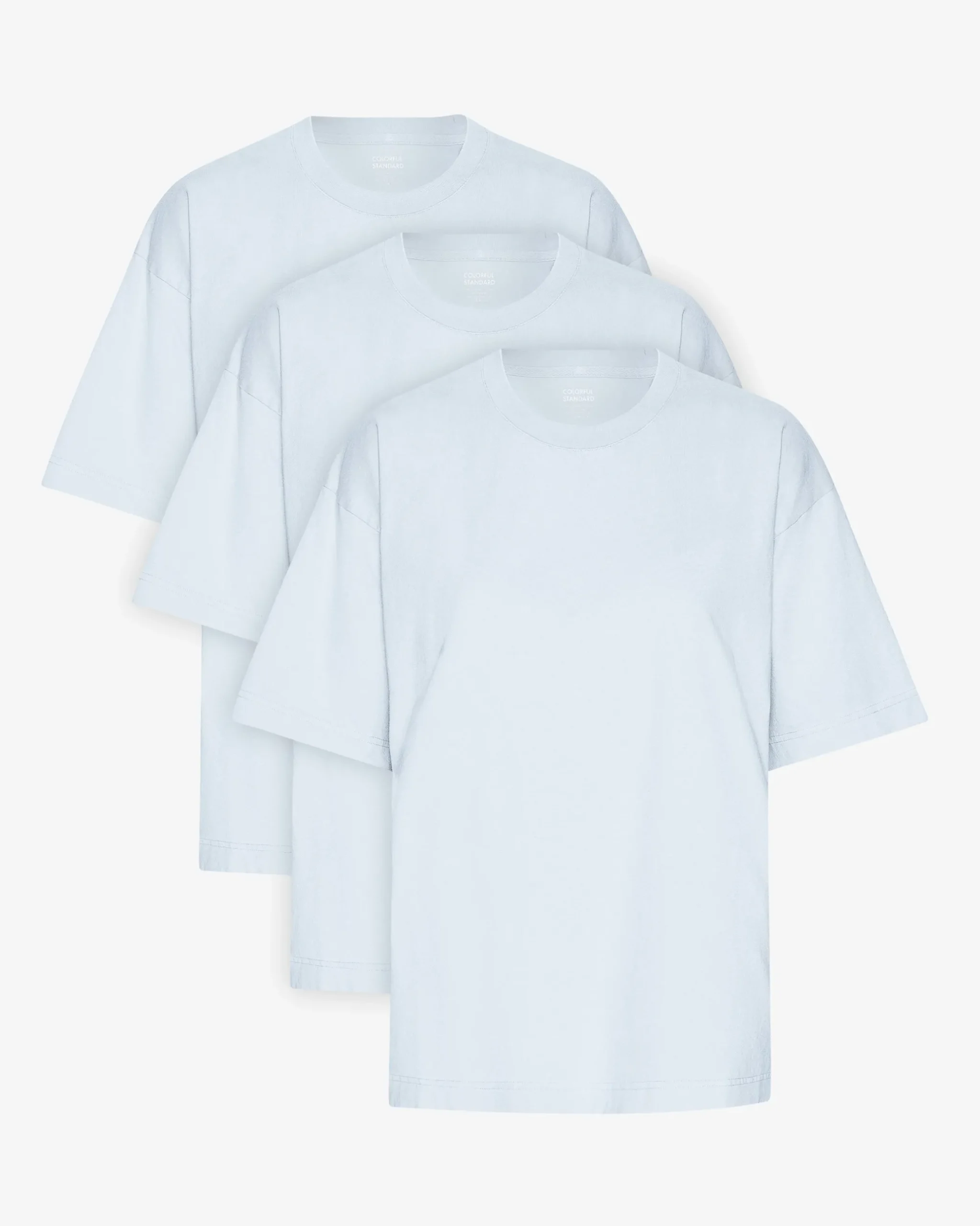 Oversized Organic T-Shirt - Polar Blue (3-Pack)