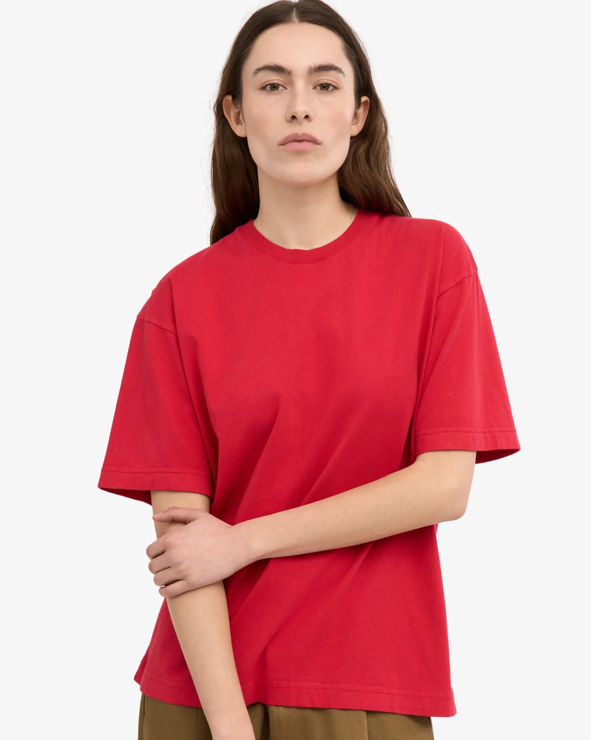 Oversized Organic T-Shirt - Scarlet Red