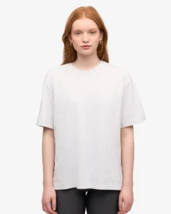Oversized Organic T-Shirt - Snow Melange