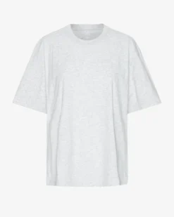 Oversized Organic T-Shirt - Snow Melange