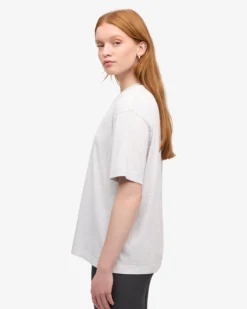 Oversized Organic T-Shirt - Snow Melange