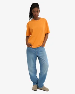 Oversized Organic T-Shirt - Sunny Orange