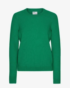 Women Classic Merino Wool Crew - Kelly Green