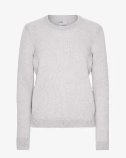 Women Classic Merino Wool Crew - Snow Melange