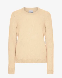 Women Classic Merino Wool Crew - Soft Yellow