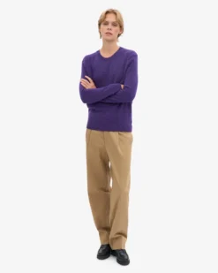 Women Classic Merino Wool Crew - Ultra Violet