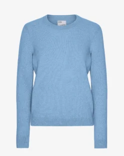 Women Classic Merino Wool Crew - Seaside Blue