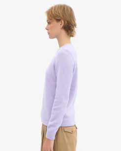 Women Classic Merino Wool Crew - Soft Lavender