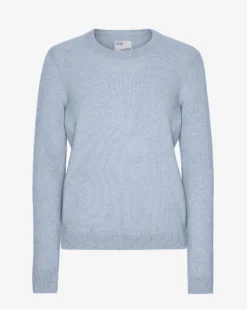 Women Classic Merino Wool Crew - Polar Blue