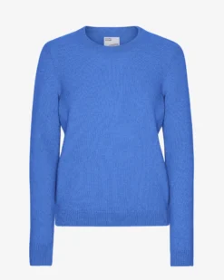 Women Classic Merino Wool Crew - Pacific Blue