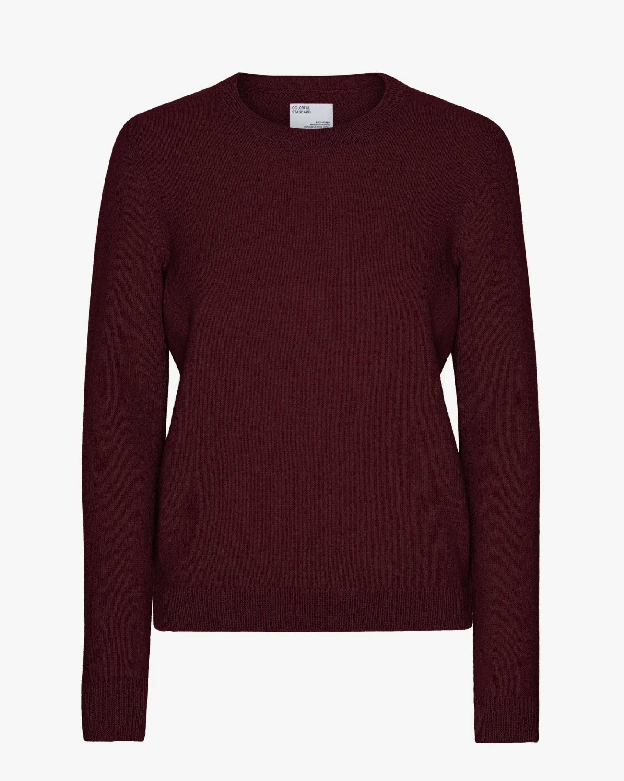 Women Classic Merino Wool Crew - Oxblood Red