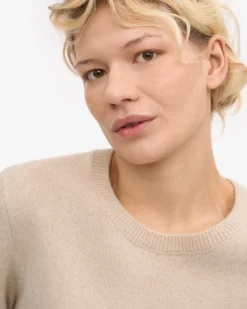 Women Classic Merino Wool Crew - Ivory White