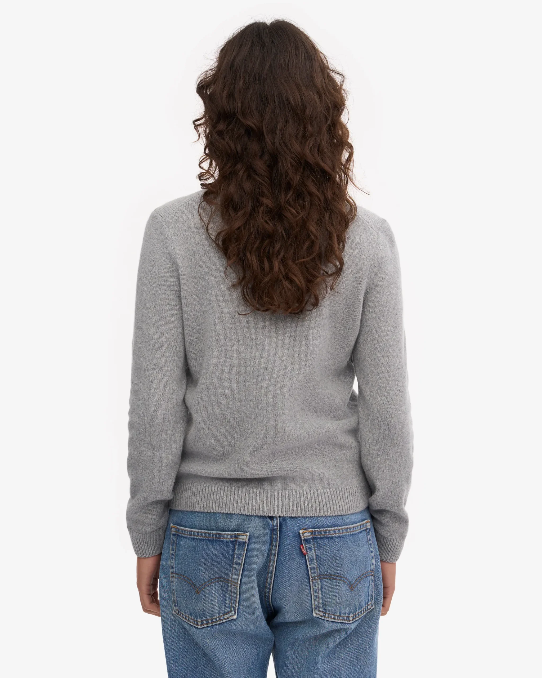 Women Classic Merino Wool Crew - Heather Grey