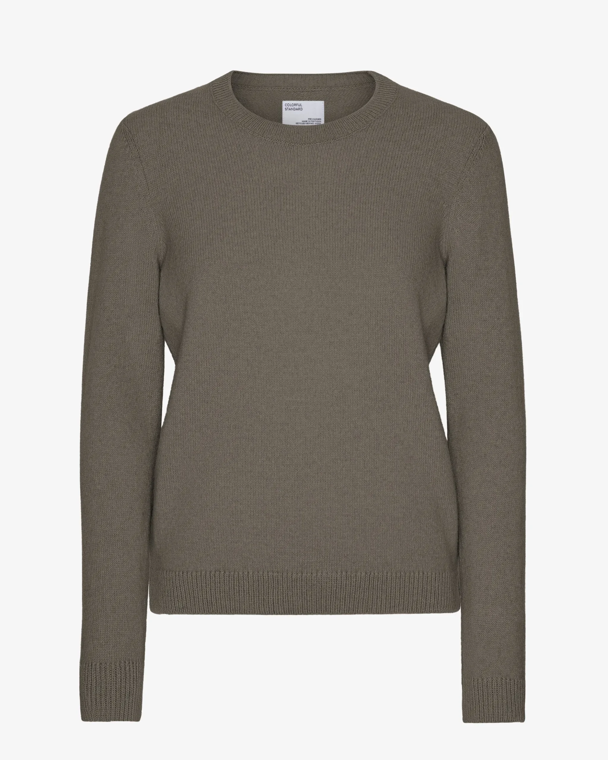 Women Classic Merino Wool Crew - Dusty Olive