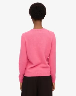 Women Classic Merino Wool Crew - Bubblegum Pink