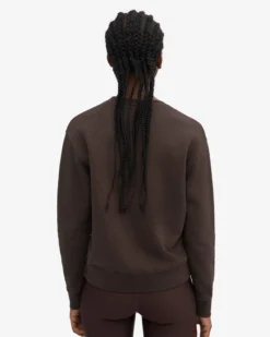 Women Classic Organic Crew - Coffee Brown