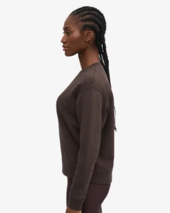 Women Classic Organic Crew - Coffee Brown