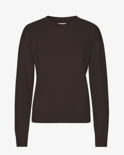 Women Classic Organic Crew - Coffee Brown