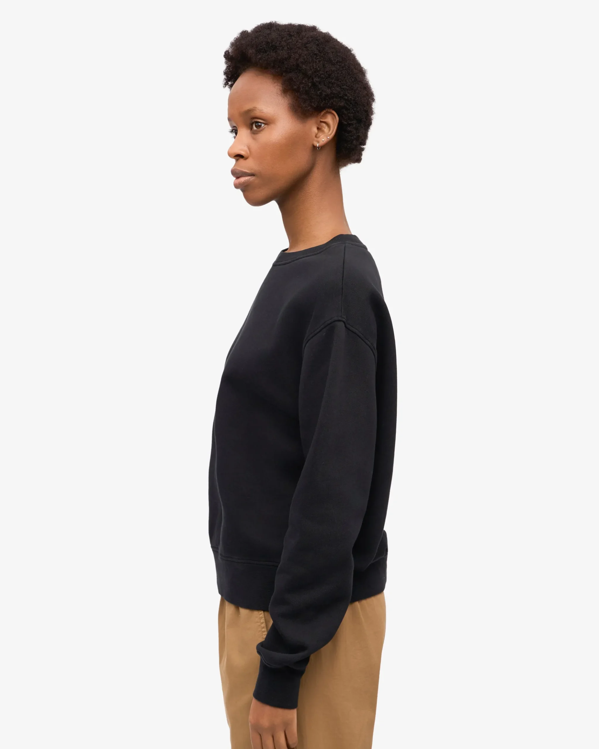Women Classic Organic Crew - Deep Black