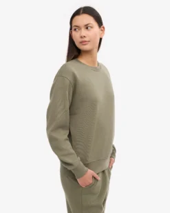 Women Classic Organic Crew - Dusty Olive
